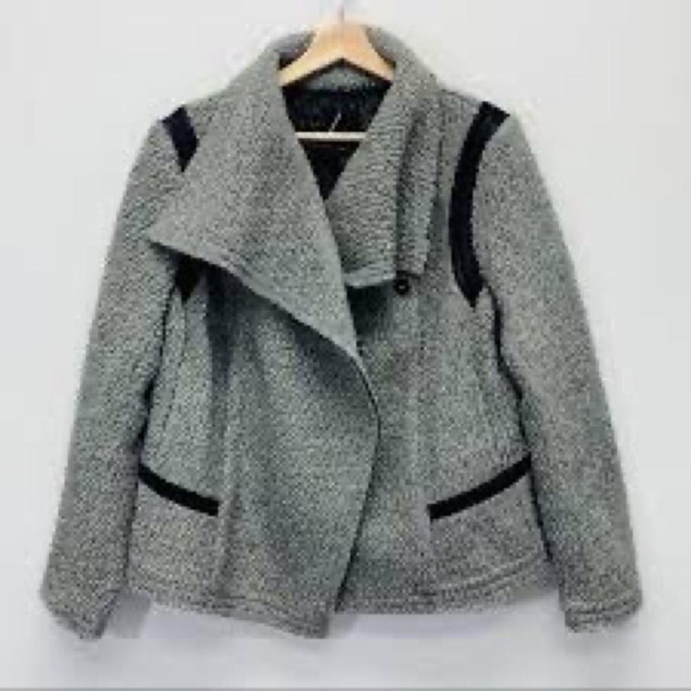Lane Bryant Asymmetrical wool Blend Moto Jacket